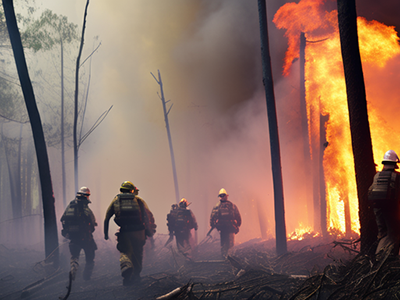 Brigadistas combaten incendio forestal en la Sierra Tarahumara. Más de 270 hectáreas han sido afectadas.