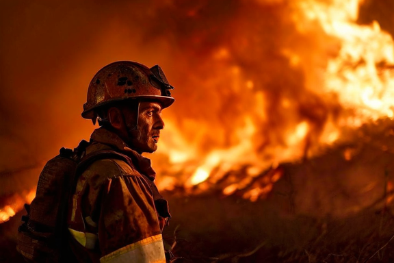 Brigadistas combatiendo incendios forestales en Chihuahua. Conafor reporta 26 incendios activos y 254 combatientes en acción para contener el fuego."