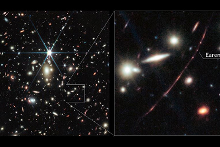 El telescopio espacial James Webb captura la galaxia JADES-GS-Z14-0, la más lejana conocida, ubicada a 13,800 millones de años luz de distancia. Esta imagen revela estrellas jóvenes y marca un hito en la exploración del universo.