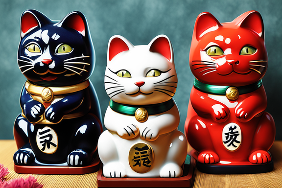 Descubre la suerte con los Maneki Neko: Gatos de la fortuna japoneses, símbolos de prosperidad y buen augurio en la cultura nipona