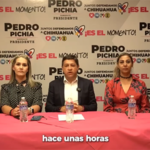 Pedro Pichia, candidato a la presidencia municipal de Nuevo Casas Grandes, reacciona con firmeza ante amenaza de bomba en el debate de COPARMEX, defendiendo la democracia y la seguridad pública.