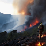 Brigadistas luchan contra incendios forestales en la Sierra Tarahumara. Coordinación estatal y apoyo comunitario en medio de la temporada de fuego 2024