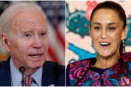 Joe Biden, presidente de los Estados Unidos, felicita a Claudia Sheinbaum por su histórica elección como la primera mujer presidenta de México en un comunicado oficial.