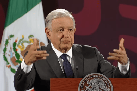 Presidente Andrés Manuel López Obrador durante la conferencia donde explica el acuerdo con EE.UU. sobre acero y aluminio.