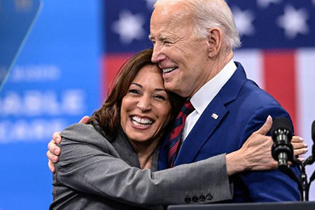 El presidente Joe Biden respalda a Kamala Harris para que ocupe su lugar en la carrera presidencial 2024.