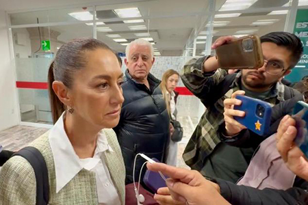 Claudia Sheinbaum Pardo, presidenta electa de México, en conferencia en Zacatecas, responde al discurso de Donald Trump sobre la construcción del muro fronterizo.