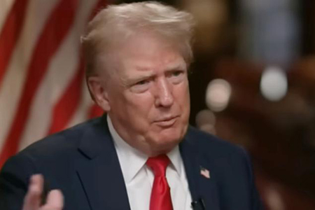 Donald Trump en entrevista con Fox News, calificando la inauguración de los JJOO 2024 como "una vergüenza" y criticando la representación de la Última Cena.