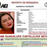 Fotografía de Mariam Guadalupe Castillejos Betanzos, desaparecida en Monterrey, Nuevo León, solicitando ayuda para su localización.