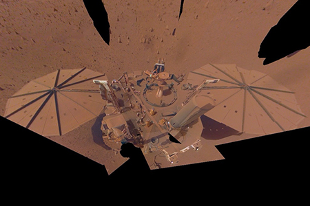 Representación gráfica del depósito subterráneo de agua líquida descubierto en Marte por la misión InSight de la NASA.