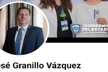 Perfil falso de José Granillo Vázquez en Facebook usado para fraudes. Hacienda advierte y exhorta a bloquear y denunciar el perfil.