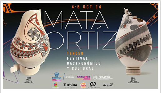 Únete a la celebración del III Festival Gastronómico y Cultural Mata Ortiz del 4 al 6 de octubre en Chihuahua. ¡Descubre la rica cultura y gastronomía de la región!