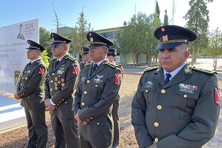 Autoridades conmemoran el 177 aniversario de la Gesta Heroica de los Niños Héroes en ceremonia cívico-militar con la presencia de SEDENA y representantes locales.