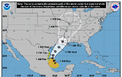 La tormenta tropical Francine se forma en el Golfo de México, provocando lluvias intensas en Tamaulipas y Veracruz, con riesgo de desbordamientos e inundaciones.