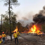 Incendio en el Ejido Aguaropachi, Chínipas, sigue fuera de control afectando más de 220 hectáreas de terreno forestal.