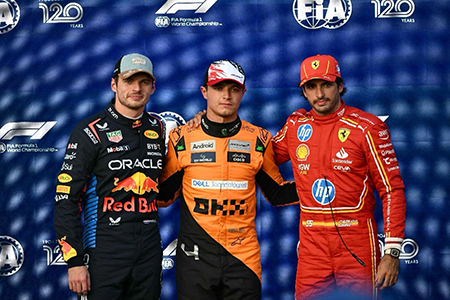 Lando Norris consigue la pole position en el Gran Premio de Estados Unidos, con Max Verstappen en segundo lugar y Carlos Sainz en tercero.