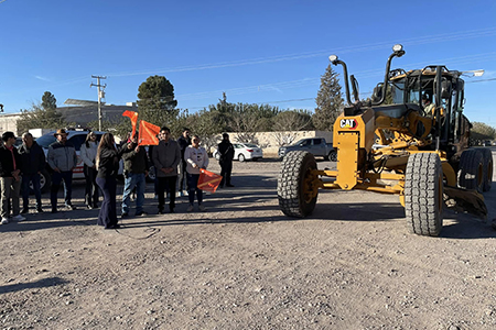 La presidenta de Nuevo Casas Grandes, Edith Escárcega, inicia la pavimentación de la calle 2 de abril, obra en tres etapas con una inversión cercana a 5 mdp.