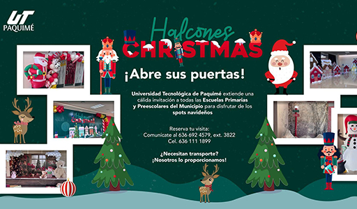 UT Paquimé invita a primarias y preescolares a visitar sus spots navideños. Transporte gratuito, fotos con Santa y Nico, y escenarios para festivales.