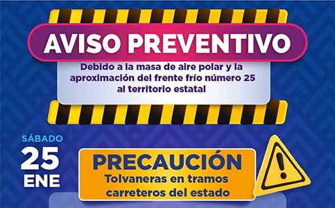 La Coordinación Estatal de Protección Civil de Chihuahua emite un aviso preventivo por el ingreso de aire polar, recomendando cuidar a menores, ancianos y mascotas.