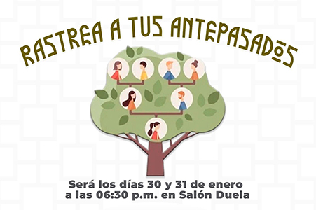 Conecta con tu pasado en el taller de genealogía en Nuevo Casas Grandes. Aprende técnicas profesionales para explorar tu árbol genealógico. Asiste el 30 y 31 de enero a las 6:30 pm.