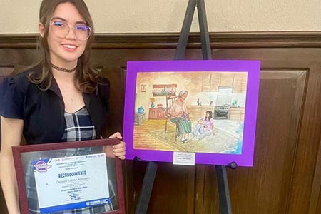 Denisse López, de Casas Grandes, gana el segundo lugar en el Concurso Nacional de Dibujo y Pintura. ¡Un orgullo para Chihuahua!