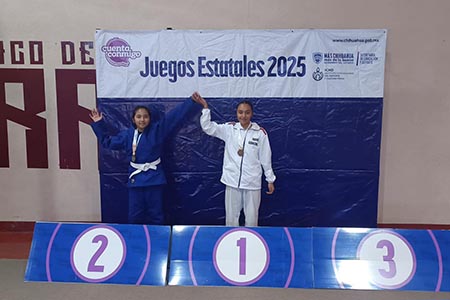 Judokas de NCG brillaron en Parral: Juan Luis Amaya y Emma Rivas ganaron oro, mientras que Leonardo Sánchez y Derek Vázquez obtuvieron bronce.