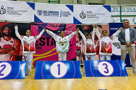 Atletas de Tae Kwon Do de Nuevo Casas Grandes obtienen 8 medallas en Estatal CONADE: 2 oros, 2 platas y 3 bronces.