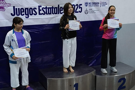 El equipo de karate de Nuevo Casas Grandes ganó 6 medallas en el estatal CONADE 2025: 3 oros, 1 plata y 2 bronces. Cuatro atletas clasificaron a macro regionales.