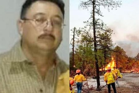 Fallece Raudel Miramontes Moreno, combatiente de incendio forestal en El Largo Maderal, por complicaciones cardíacas.